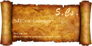 Séra Csenger névjegykártya
